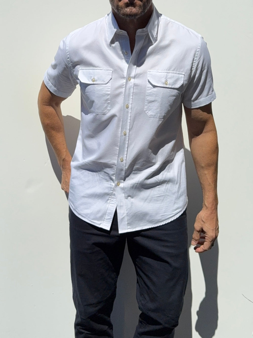 The Short Sleeve Utility Shirt - White