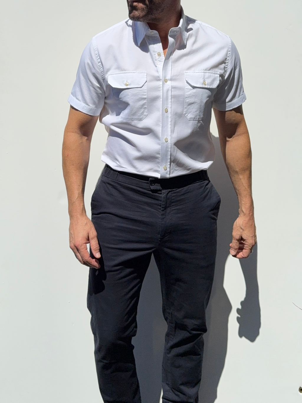 The Short Sleeve Utility Shirt - White