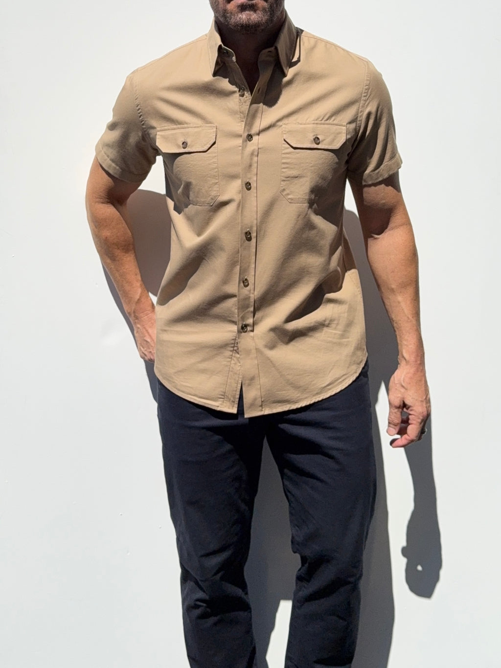 The Short Sleeve Utility Shirt - Tan