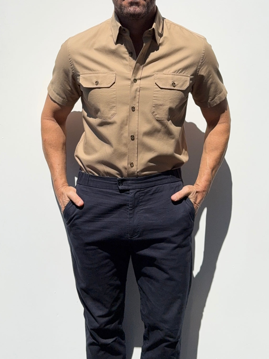 The Short Sleeve Utility Shirt - Tan