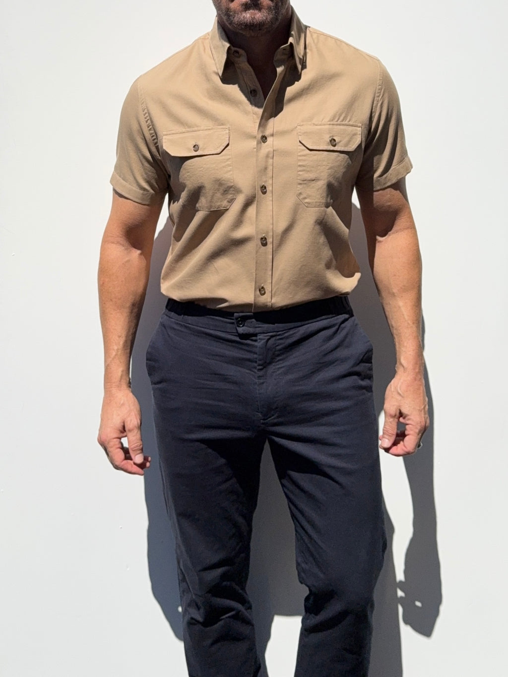 The Short Sleeve Utility Shirt - Tan