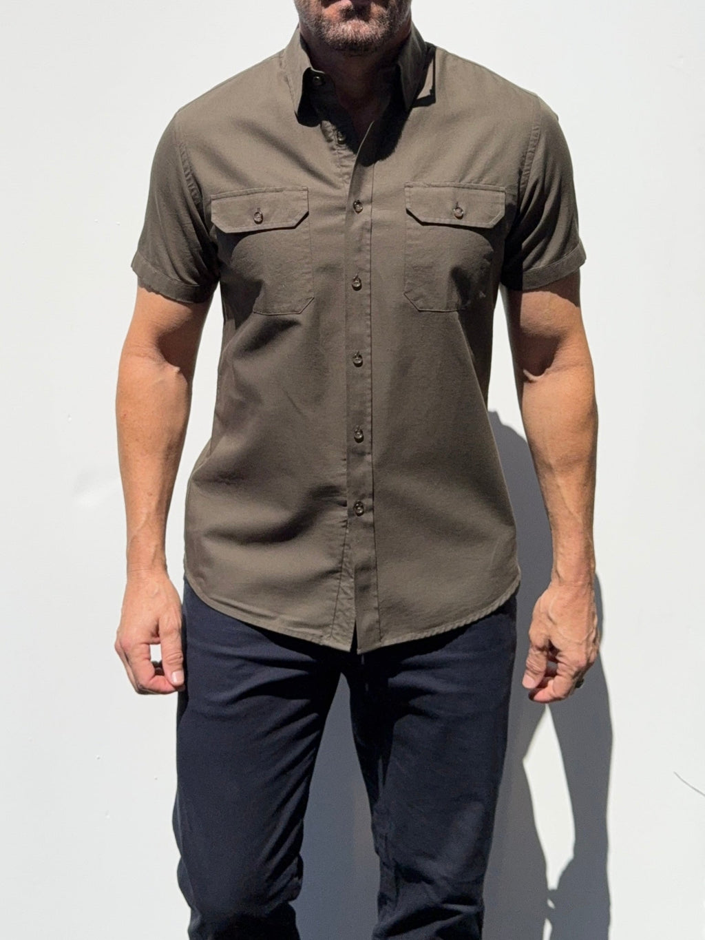 The Short Sleeve Utility Shirt - Army Green