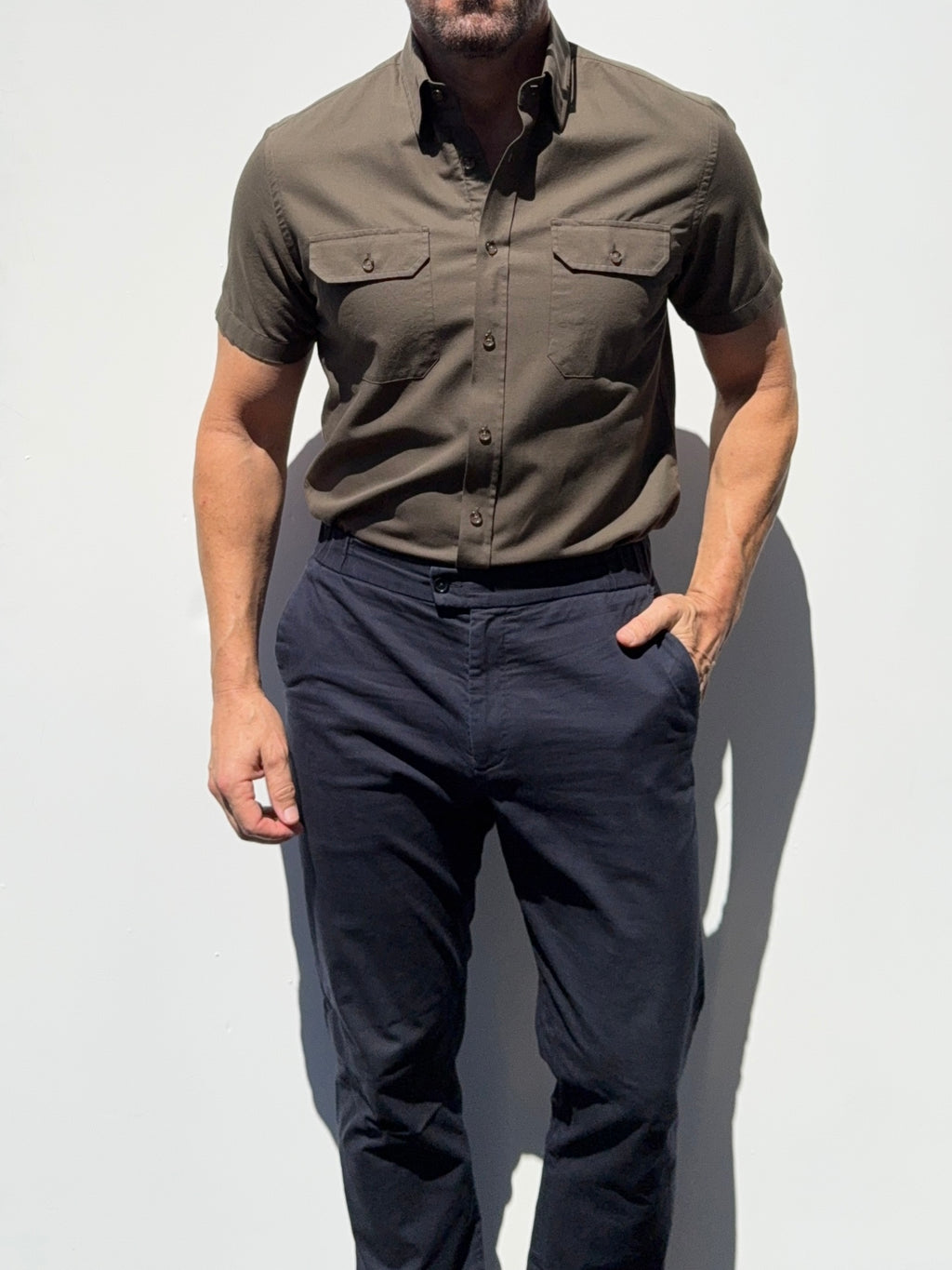 The Short Sleeve Utility Shirt - Army Green