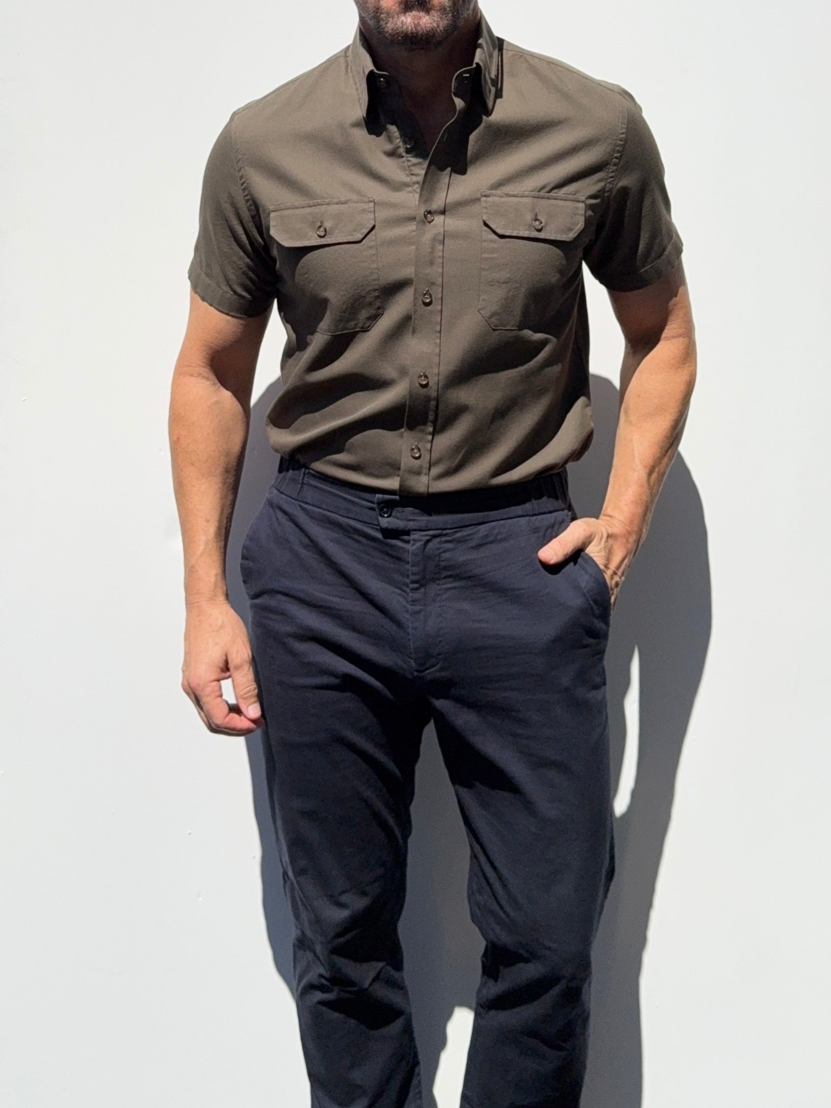 The Short Sleeve Utility Shirt - Army Green