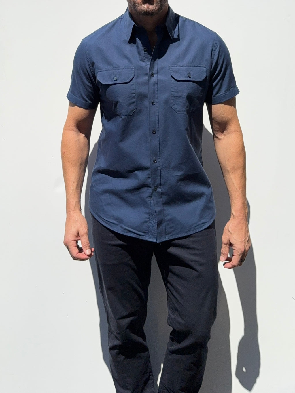 The Short Sleeve Utility Shirt - Navy