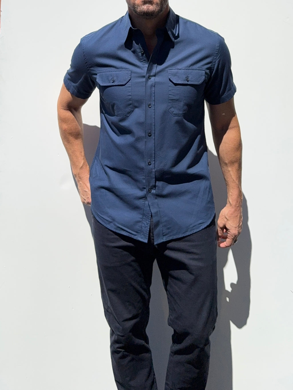 The Short Sleeve Utility Shirt - Navy