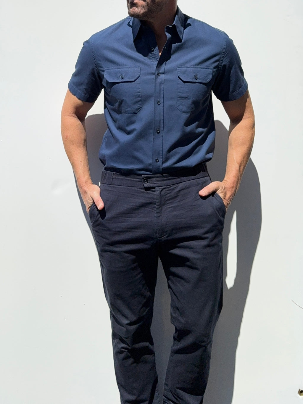 The Short Sleeve Utility Shirt - Navy