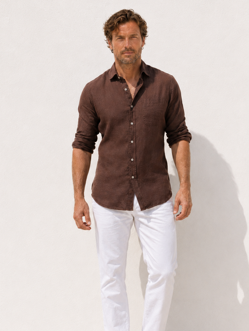Long Sleeve 1-Pocket Robust Linen