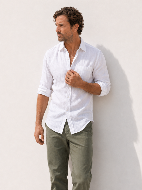Long Sleeve 1-Pocket Robust Linen