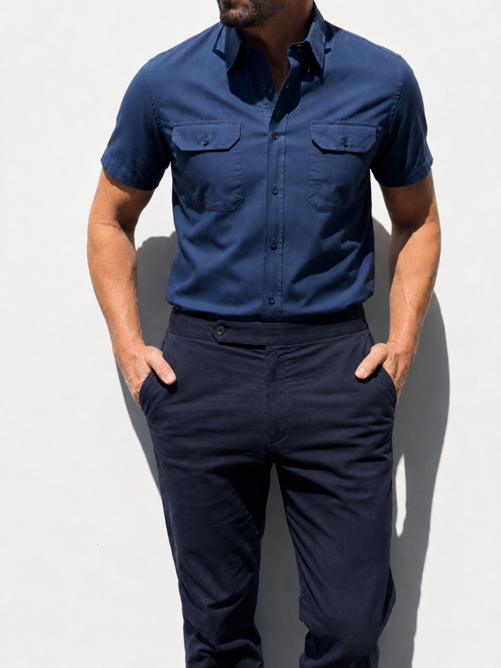 The Short Sleeve Utility Shirt - Navy