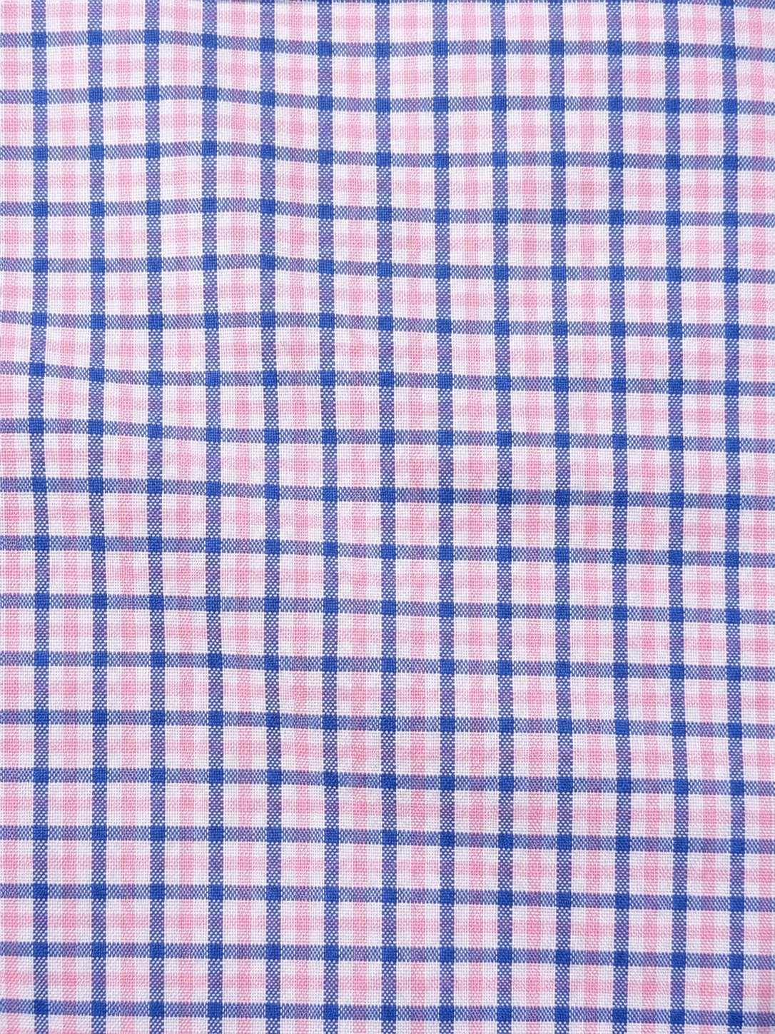 Wrinkle Resistant Plaid Oxford - Pink & Blue