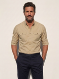 The Utility Shirt in Twill - Tan
