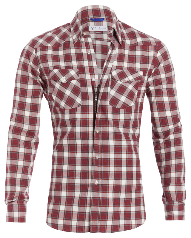 The Plaid Flannel Western - Bordeaux Plaid Western