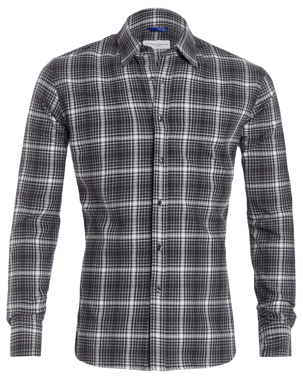 Black, White & Gray Glen Plaid Flannel - Gray Glen Plaid Flannel