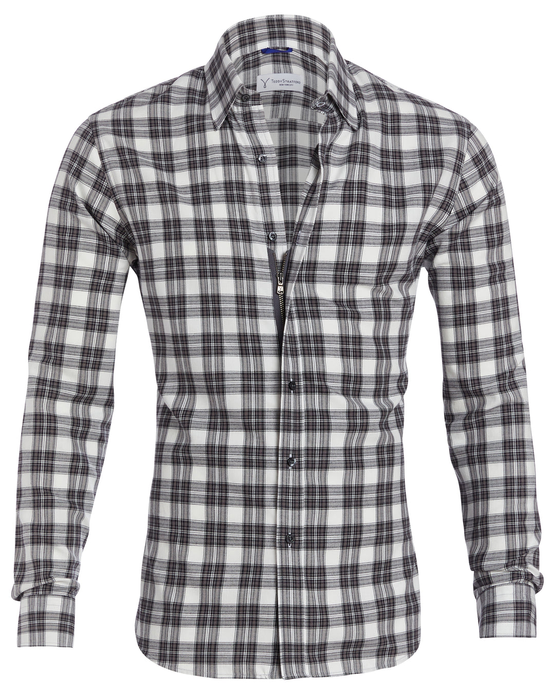 blue dress for baby girl Vance White & Black Men's Long Sleeve Plaid Snap Down Casual Flannel S main image 1