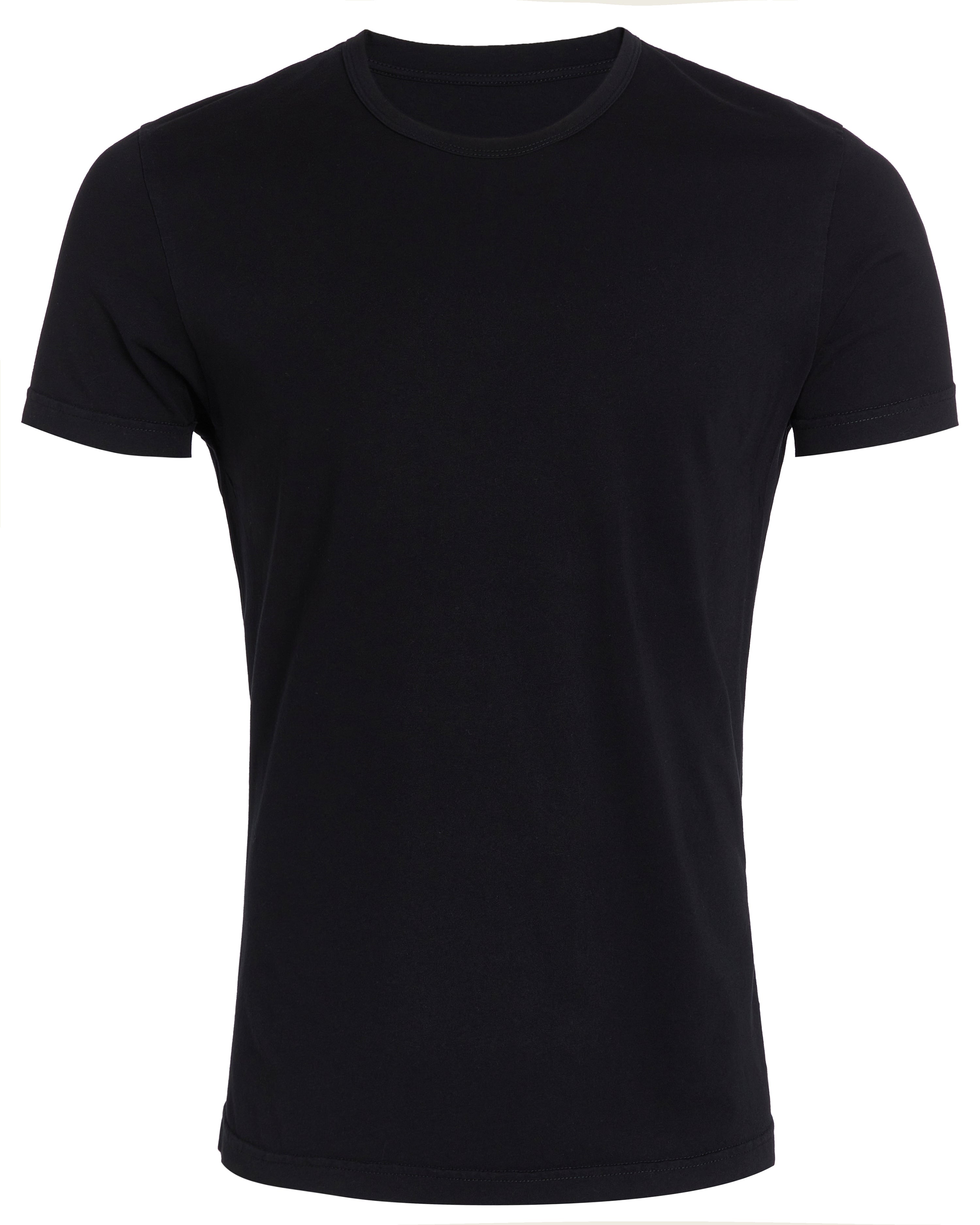 Crewneck T-shirt in Tedra™ Light - Black