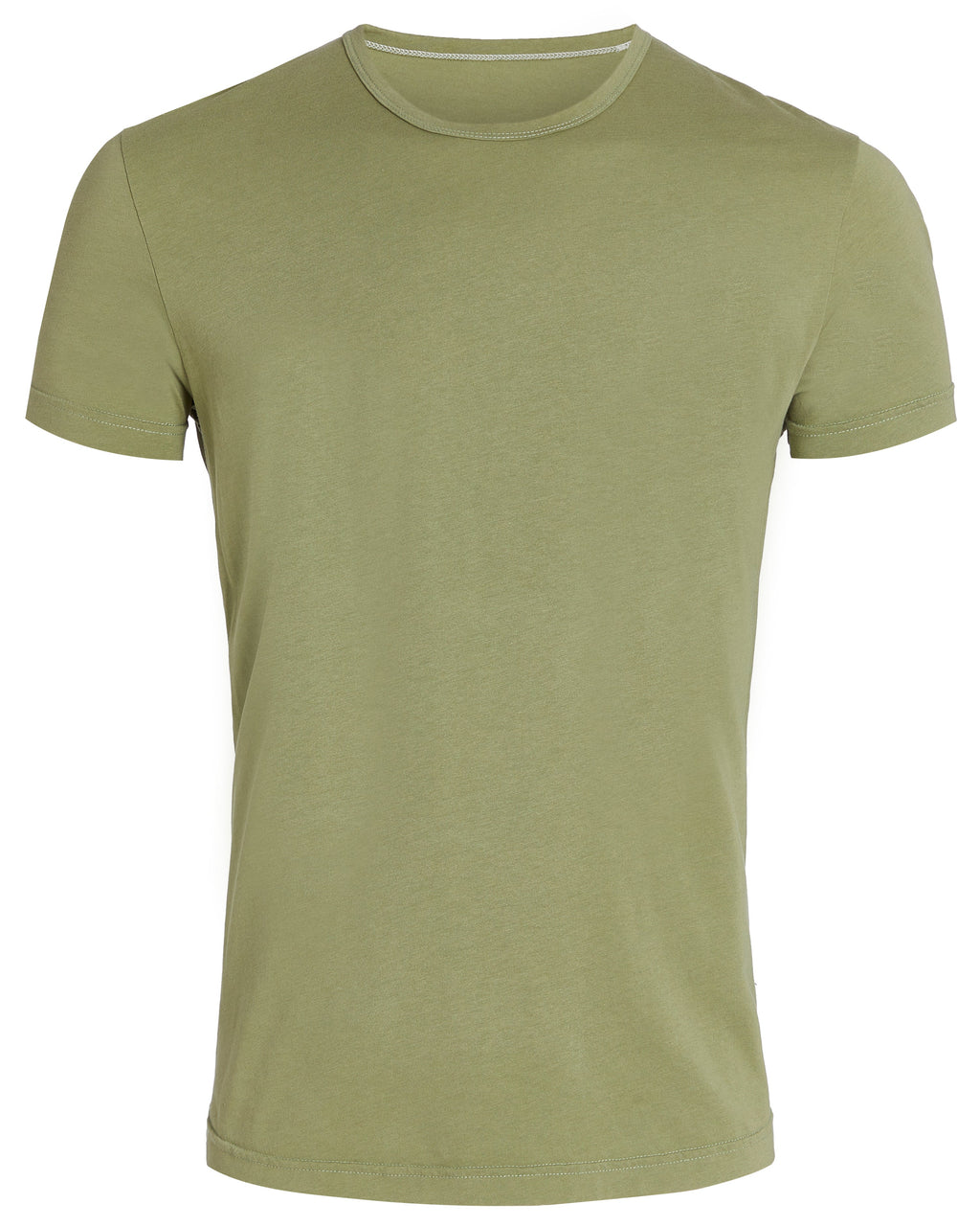 Crewneck T-shirt in Tedra™ Light - Light Army