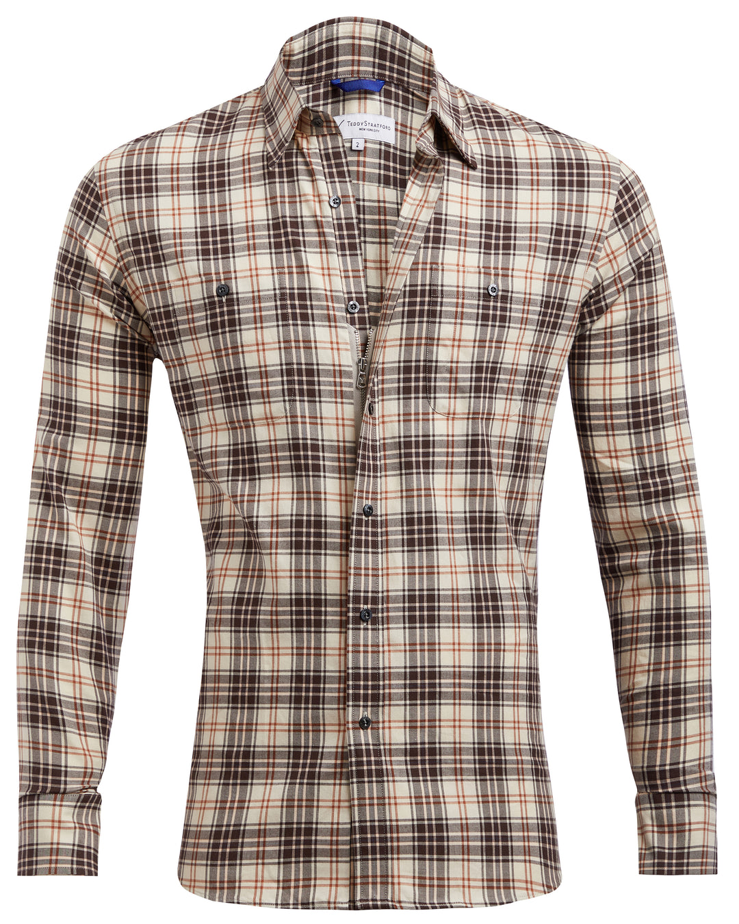 Tan & Brown Plaid Flannel- Small Batch #448 | Teddy Stratford