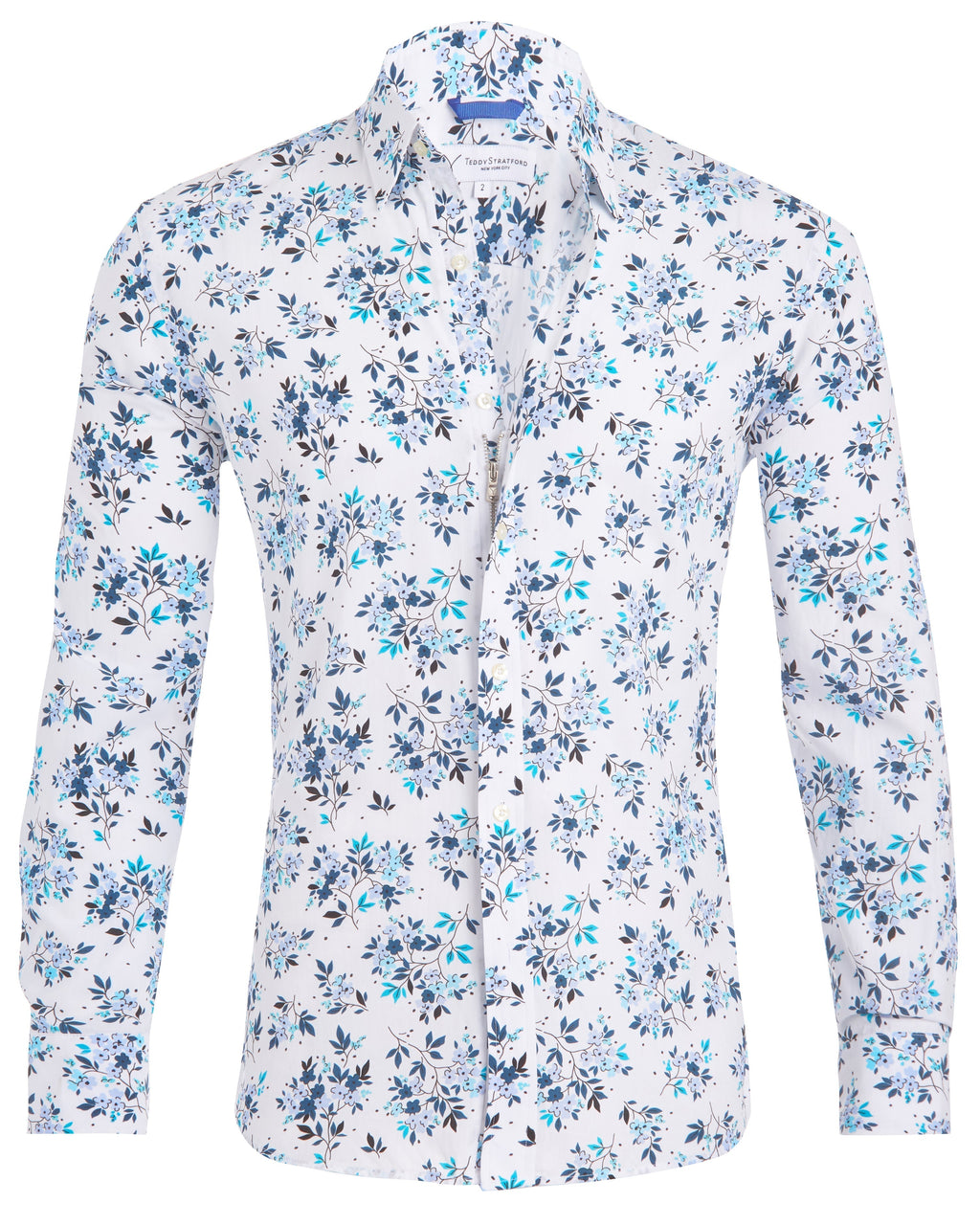 The Hanging Gardens Party Shirt - Hanging Flowers on White Small Batch