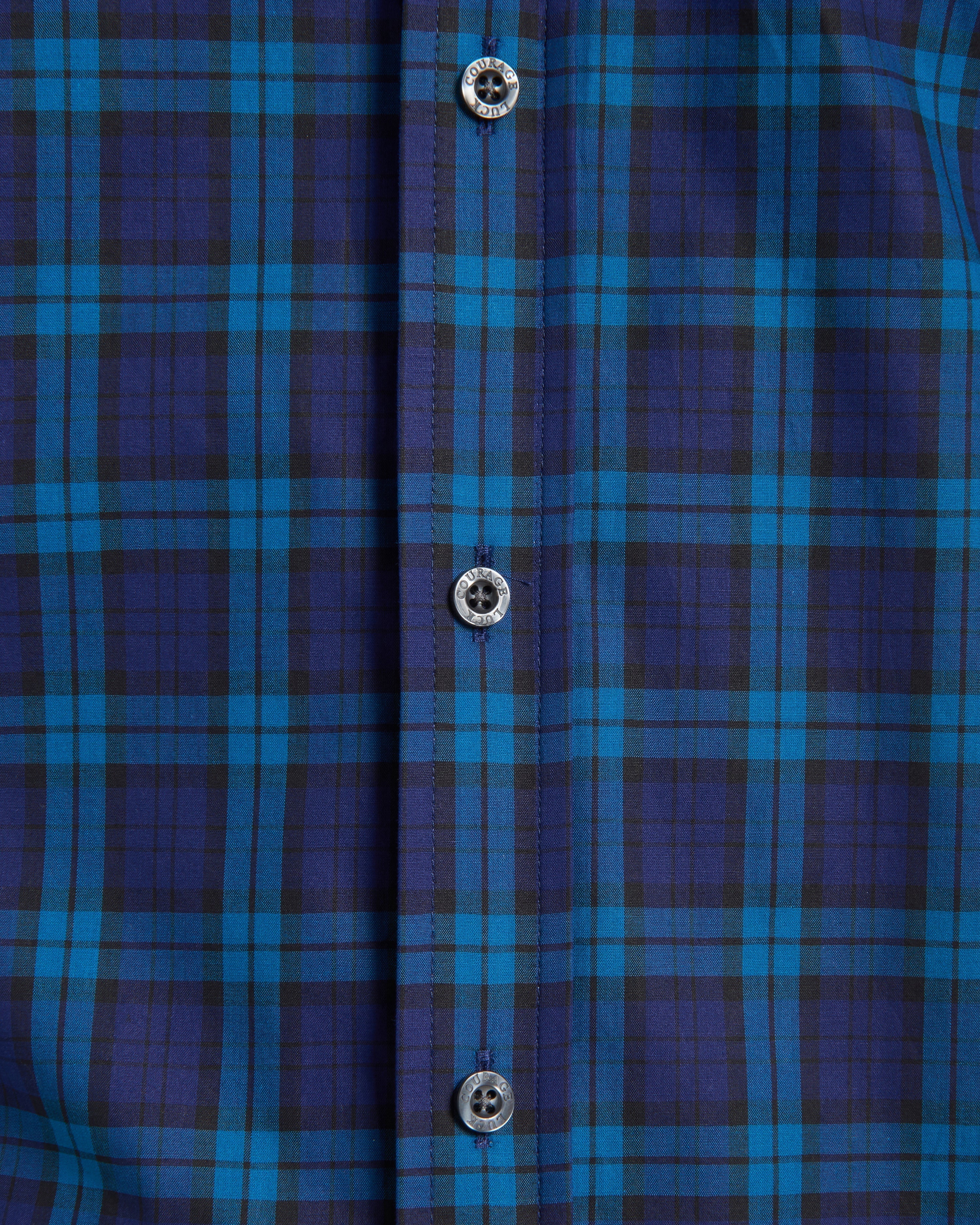 Navy Plaid Organic Cotton - Small Batch #291 Navy Plaid Organic Cotton