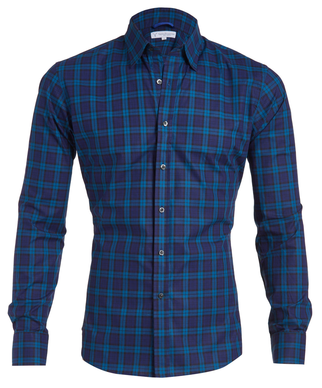 Navy Plaid Organic Cotton - Small Batch #291 Navy Plaid Organic Cotton