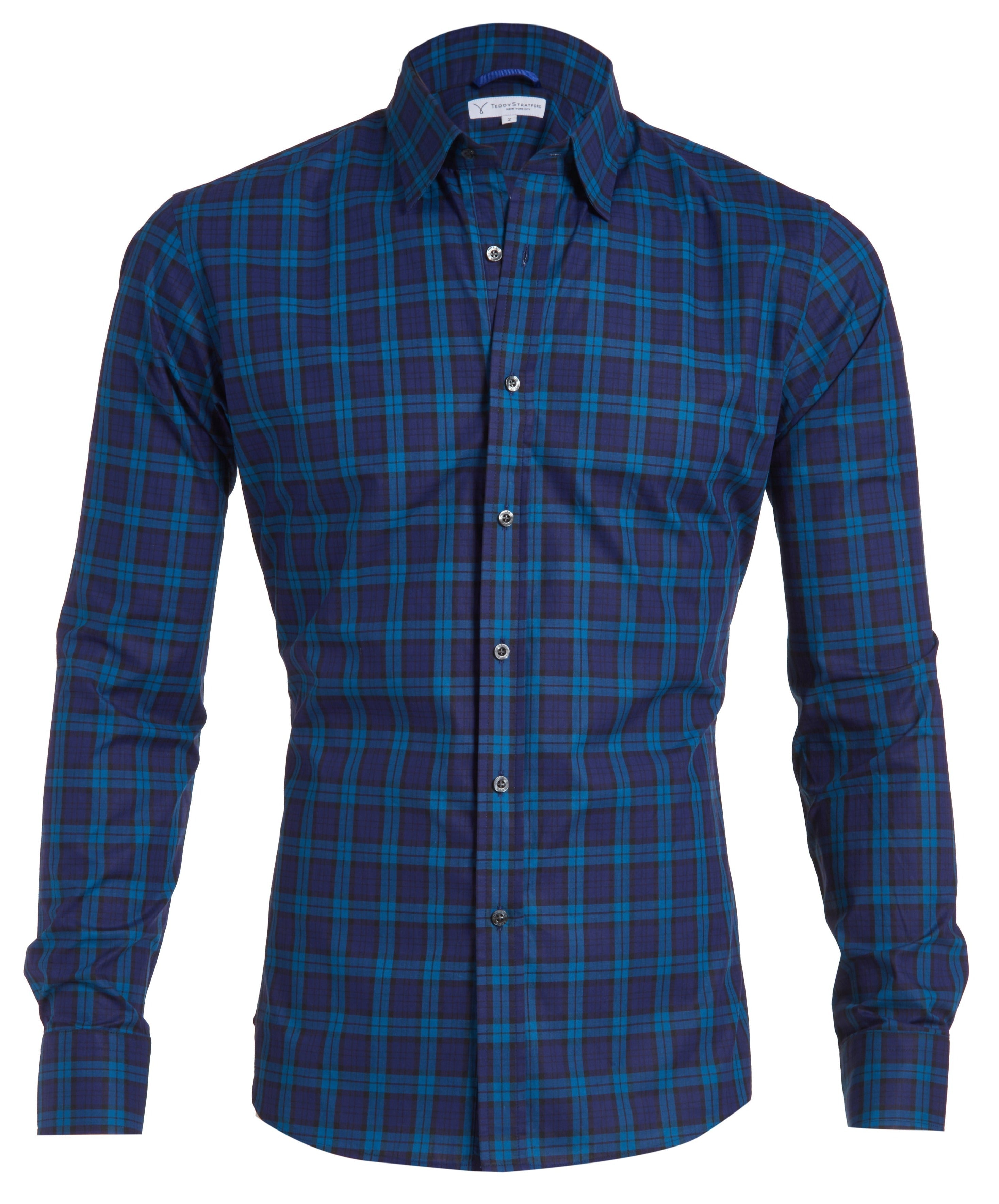 Navy Plaid Organic Cotton - Small Batch #291 Navy Plaid Organic Cotton