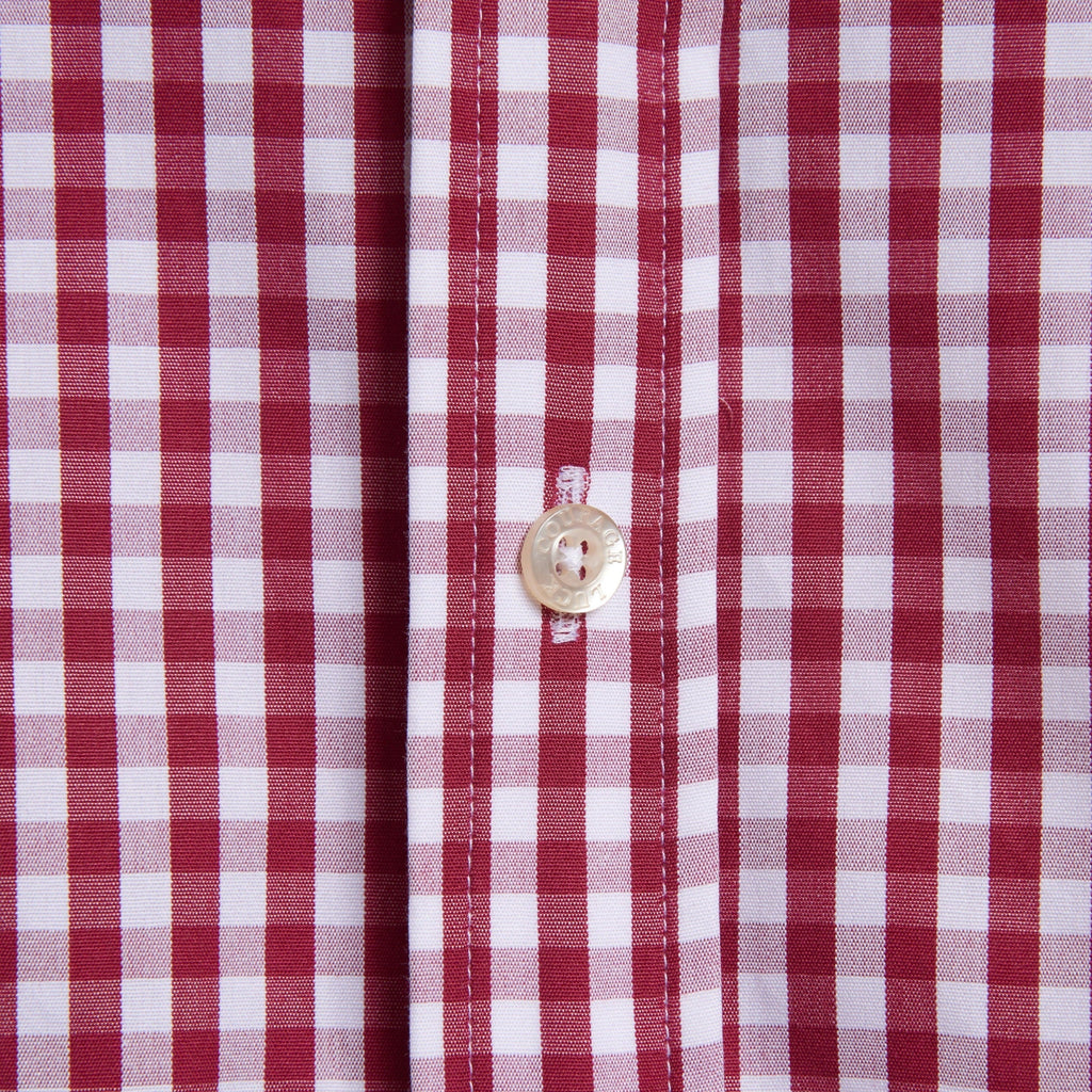 The Gingham Poplin - Oxblood Gingham Poplin