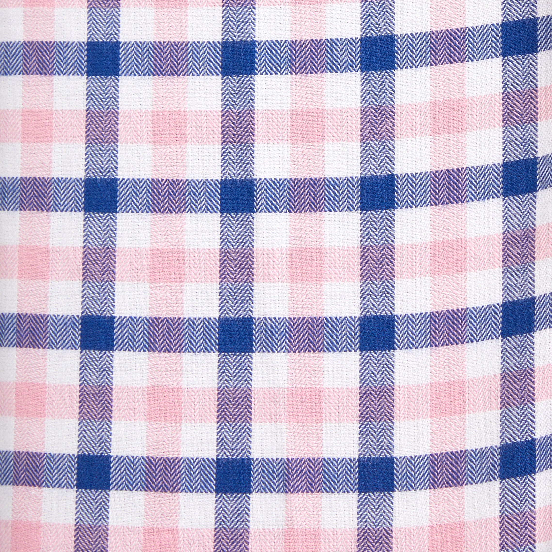 Navy, Pink & White Plaid Flannel - Pink & Navy Plaid