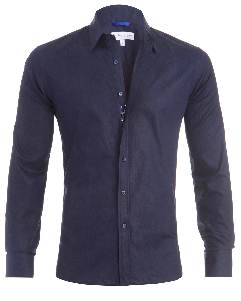 After-Dark Series - Navy Floral Jacquard