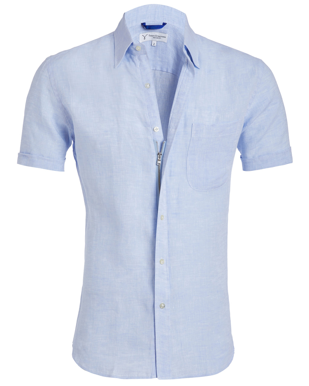 Short Sleeve 1-Pocket Linen - Tan Khaki