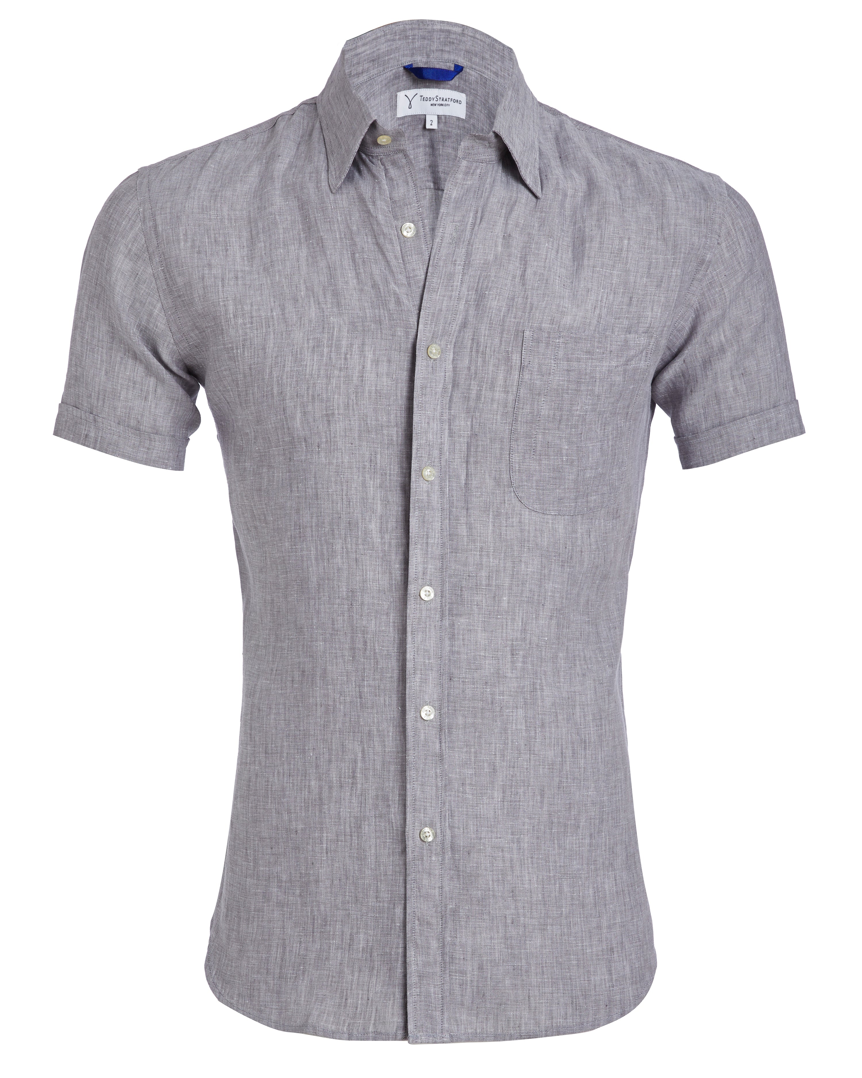 Short Sleeve 1-Pocket Linen - Tan Khaki