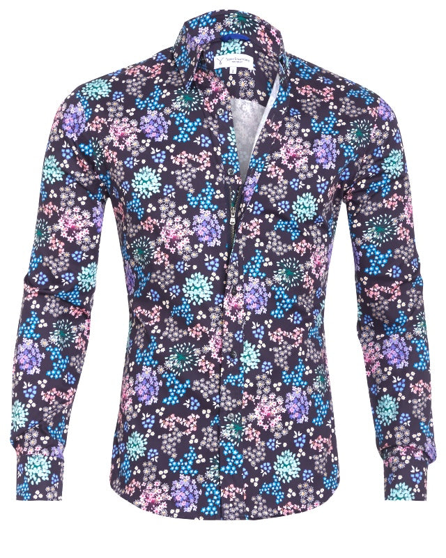 Fireworks Floral Party Shirt - Firework Floral