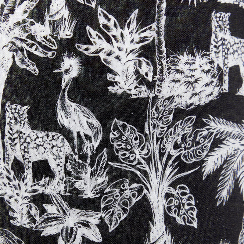 The Jungle Brothers Linen Party Shirt - White on Black