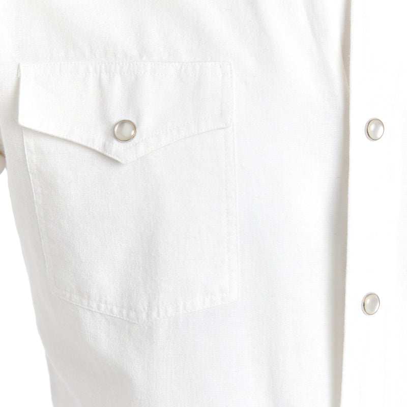 Chambray Western Shirt - White