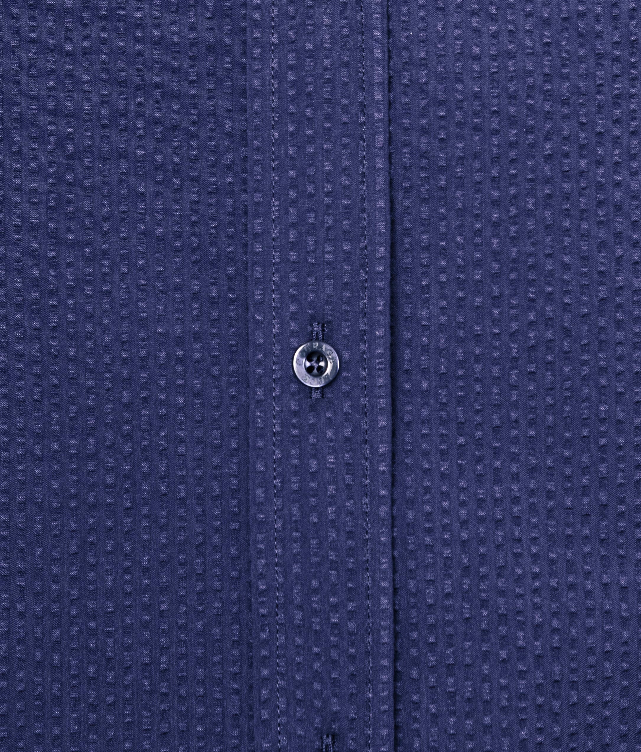 Solid Seersucker Long Sleeve - Midnight Blue