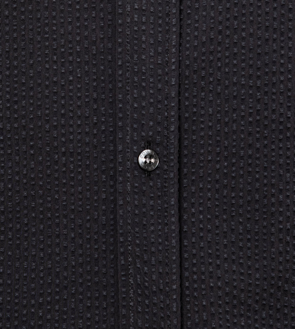 Solid Seersucker Long Sleeve - Black