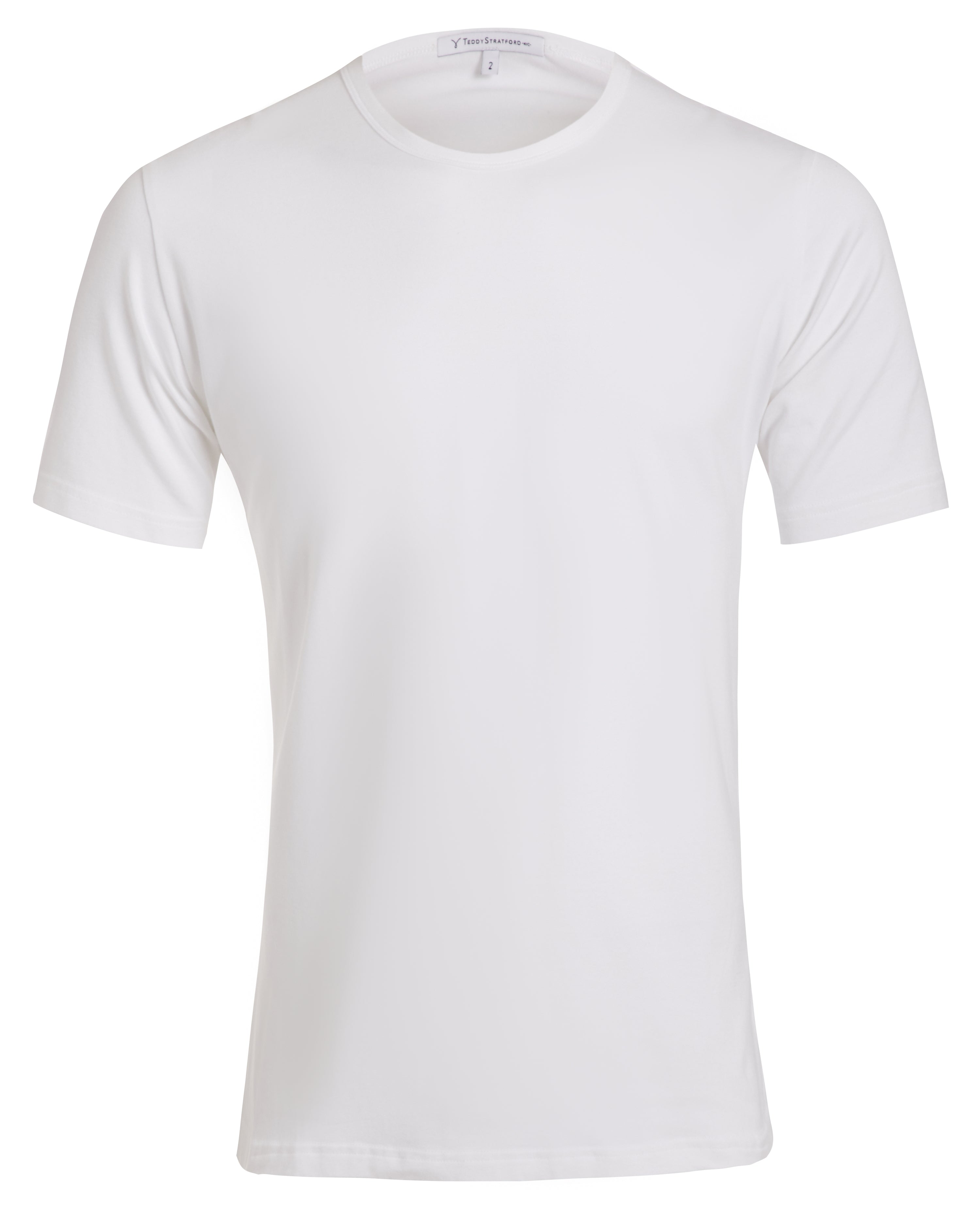 Crewneck T-shirt in Tedra™ - White
