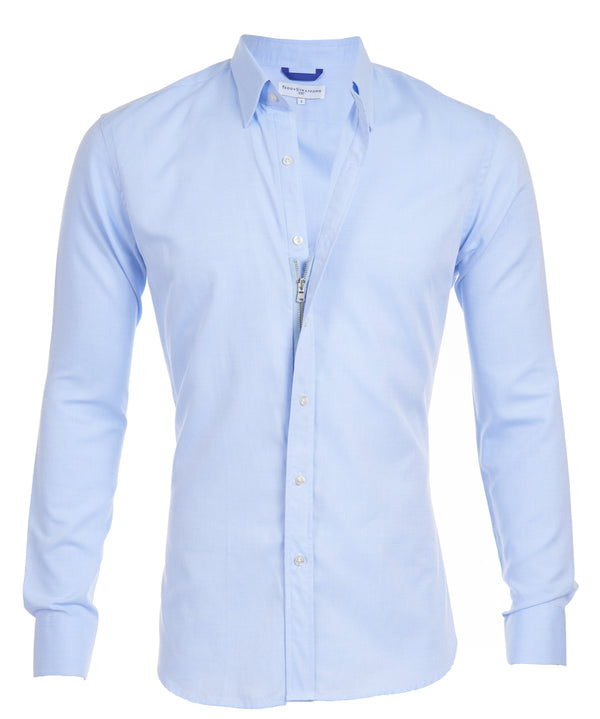 Zipper button down shirt top